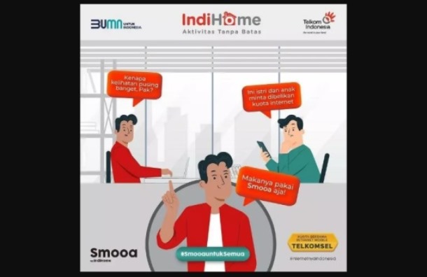 Berbagi Kuota Telkomsel dengan Add On SMOOA IndiHome